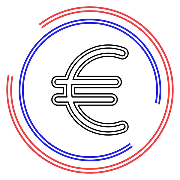 Ícone Sinal Euro Sinal Moeda Símbolo Dinheiro Ilustração Dinheiro Vetorial — Vetor de Stock