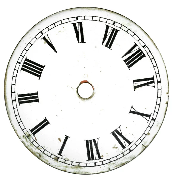 eski vintage saat üzerinde beyaz izole