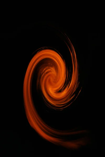 Волшебное Пламя Огня Изолировано Черном Фоне — стоковое фото