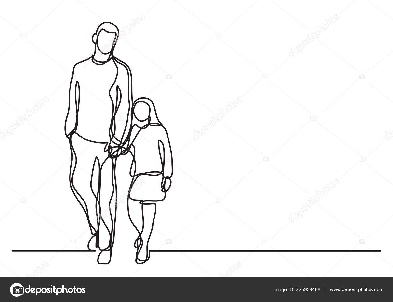 Father`s Day Card with Little Daughter Hugging Dad. Stock Vector -  Illustration of little, card: 80344432