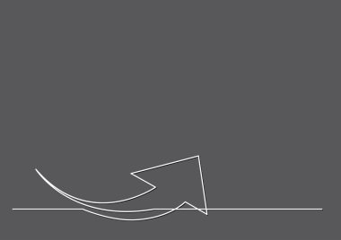 ok çizim sürekli çizgi iş kavramı