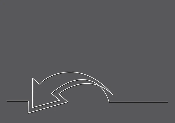 矢印シンボルの描画連続ライン ビジネス コンセプト — ストックベクタ