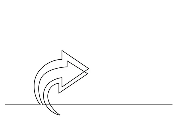 Непрерывное Рисование Стрелки — стоковый вектор