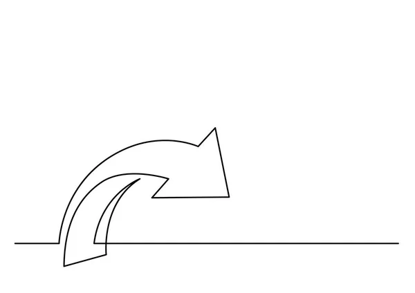 Kontinuální Linii Obchodního Konceptu Kreslení Šipky — Stockový vektor