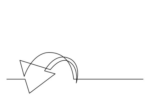 Línea Continua Concepto Negocio Dibujo Flecha — Archivo Imágenes Vectoriales