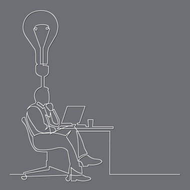 işadamı hakkında fikir düşünüyorum sürekli çizgi çizme