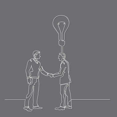 Yeni bir fikir toplantı insanların sürekli çizgi çizme