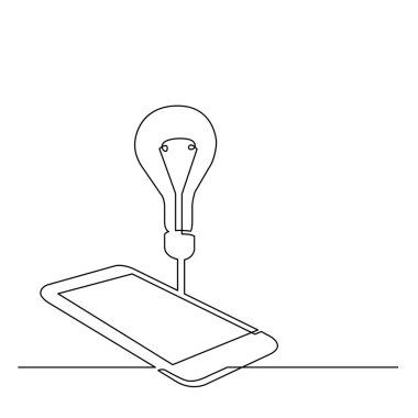 sürekli çizgi çizme fikri ile Smartphone