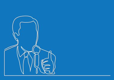 mikrofon ile konuşma iş çalıştırıcı sürekli çizgi çizme