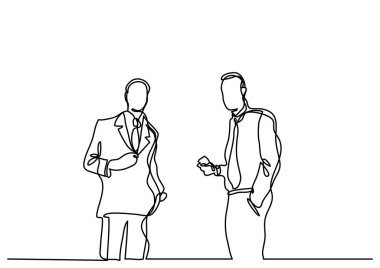 iki işadamlarından konuşurken sürekli çizgi çizme