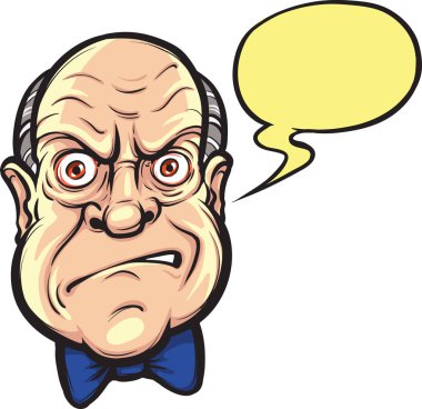 Öfkeli patron yüz konuşma balonu ile vektör Illustration. Kolay-kalite kaybı olmadan herhangi bir boyutta ölçeklendirilebilir katmanlı vektör Eps10 dosyasını düzenlemek. Yüksek çözünürlüklü raster Jpg dosya bulunur. 