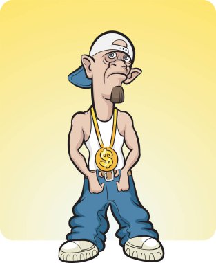 Vektör çizim karikatür hip hop sanatçı. Kolay-kalite kaybı olmadan herhangi bir boyutta ölçeklendirilebilir katmanlı vektör Eps10 dosyasını düzenlemek. Yüksek çözünürlüklü raster Jpg dosya bulunur.