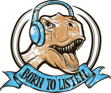 T-shirt vektör tasarımı t-rex dinozor