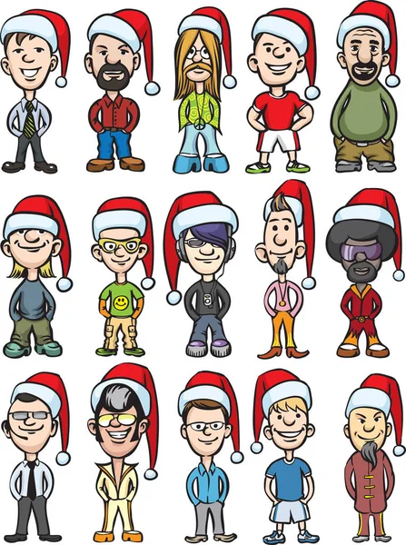 Illustration Vectorielle Personnages Avatar Santa Dessin Animé Éditez Facilement Fichier — Image vectorielle
