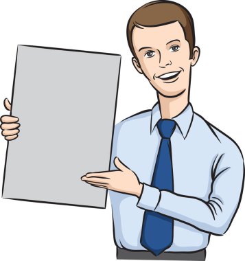 İş adamı işaret gülümseyen bir vektör çizim. Kolay-kalite kaybı olmadan herhangi bir boyutta ölçeklendirilebilir katmanlı vektör Eps10 dosyasını düzenlemek. Yüksek çözünürlüklü raster Jpg dosya bulunur.