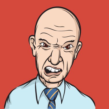 Kızgın işadamı vektör Illustration. Kolay-kalite kaybı olmadan herhangi bir boyutta ölçeklendirilebilir katmanlı vektör Eps10 dosyasını düzenlemek. Yüksek çözünürlüklü raster Jpg dosya bulunur.