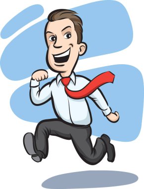 Mutlu çalışan işadamı vektör Illustration. Kolay-kalite kaybı olmadan herhangi bir boyutta ölçeklendirilebilir katmanlı vektör Eps10 dosyasını düzenlemek. Yüksek çözünürlüklü raster Jpg dosya bulunur.