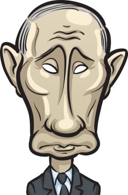 19 Ekim 2014: Rusya Devlet Başkanı Vladimir Putin vektör çizim