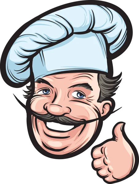 Ilustración Vectorial Mascota Cocinera Chef Sonriente Fácil Editar Capas Archivo — Vector de stock