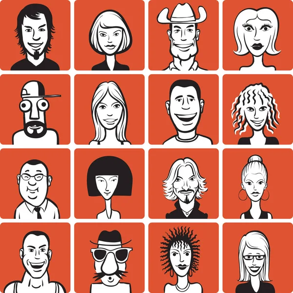 Doodle komik suratlar vektör Illustration. Kolay-kalite kaybı olmadan herhangi bir boyutta ölçeklendirilebilir katmanlı vektör Eps10 dosyasını düzenlemek. Yüksek çözünürlüklü raster Jpg dosya bulunur. 