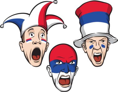Sırbistan futbol taraftarları vektör Illustration. Kolay-kalite kaybı olmadan herhangi bir boyutta ölçeklendirilebilir katmanlı vektör Eps10 dosyasını düzenlemek. Yüksek çözünürlüklü raster Jpg dosya bulunur. 