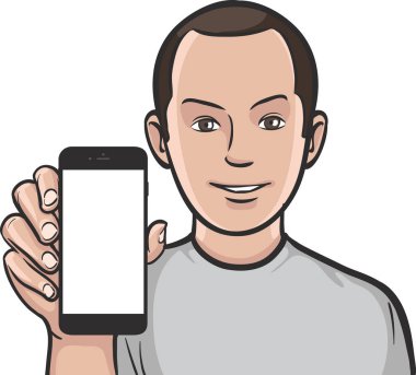 adam bir mobil uygulaması bir akıllı telefon üzerinde gösterilen