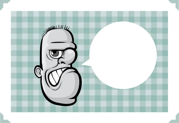 Гумор День Народження Вітальна Листівка Дизайн Смішною Людиною Мовною Бульбашкою — стоковий вектор