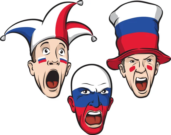 Illustration Vectorielle Des Supporters Football Russes Éditez Facilement Fichier Eps10 — Image vectorielle