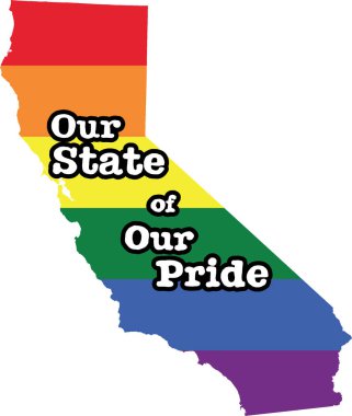 California eşcinsel gurur vektör devlet işareti