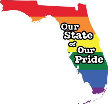 Florida eşcinsel gurur vektör devlet işareti