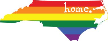 Kuzey Carolina eşcinsel gurur vektör devlet işareti