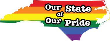 Kuzey Carolina eşcinsel gurur vektör devlet işareti