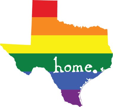 Texas eşcinsel gurur vektör devlet işareti