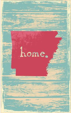 Arkansas nostaljik rustik vintage devlet vektör işareti