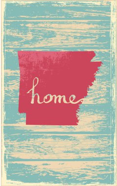 Arkansas nostaljik rustik vintage devlet vektör işareti