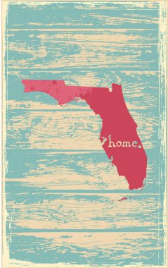 Florida nostaljik rustik vintage devlet vektör işareti