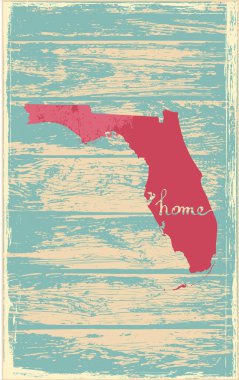 Florida nostaljik rustik vintage devlet vektör işareti