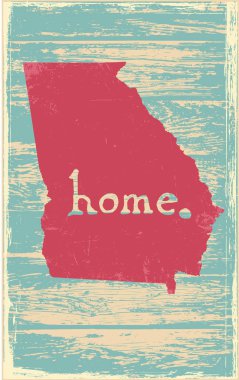 Georgia nostaljik rustik vintage devlet vektör işareti