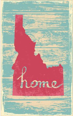 Idaho nostaljik rustik vintage devlet vektör işareti