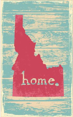 Idaho nostaljik rustik vintage devlet vektör işareti