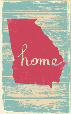 Georgia nostaljik rustik vintage devlet vektör işareti