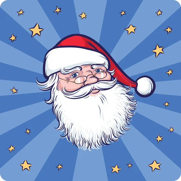 Vektorillustration Des Cartoon Weihnachtsmann Porträts Einfach Bearbeiten Geschichteten Vektor Eps10 — Stockvektor