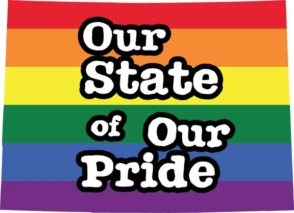 Colorado Gay Orgullo Vector Estado Signo — Archivo Imágenes Vectoriales