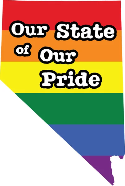 Nevada Gay Pride Vector State Sign — Stock Vector