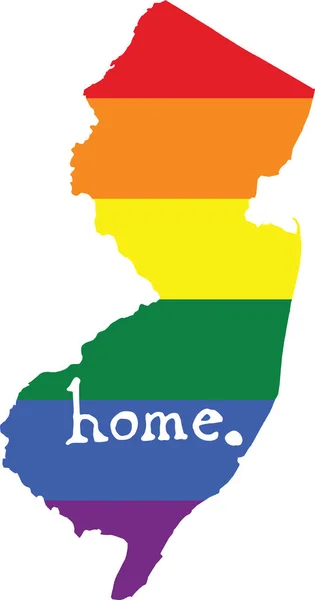 New Jersey Gay Pride Διάνυσμα Μέλους Υπογράψει — Διανυσματικό Αρχείο
