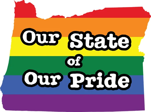 Oregon Gay Hrdosti Vektorové Státní Znak — Stockový vektor