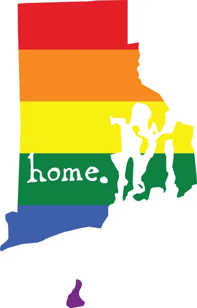 Rhode Island Gay Hrdosti Vektorové Státní Znak — Stockový vektor