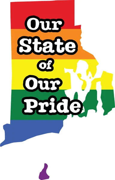 Rhode Island Gay Hrdosti Vektorové Státní Znak — Stockový vektor