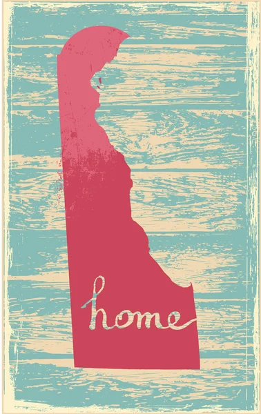 Delaware nostaljik rustik vintage devlet vektör işareti