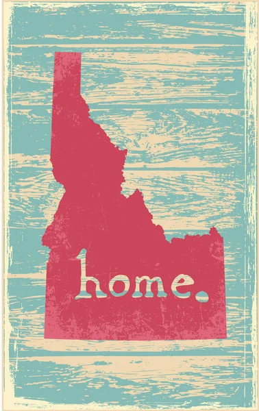 Idaho nostaljik rustik vintage devlet vektör işareti